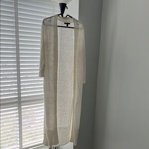 Banana Republic Cream Long Cardigan